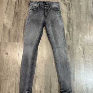 MOTHER Charcoal Skinny Jeans